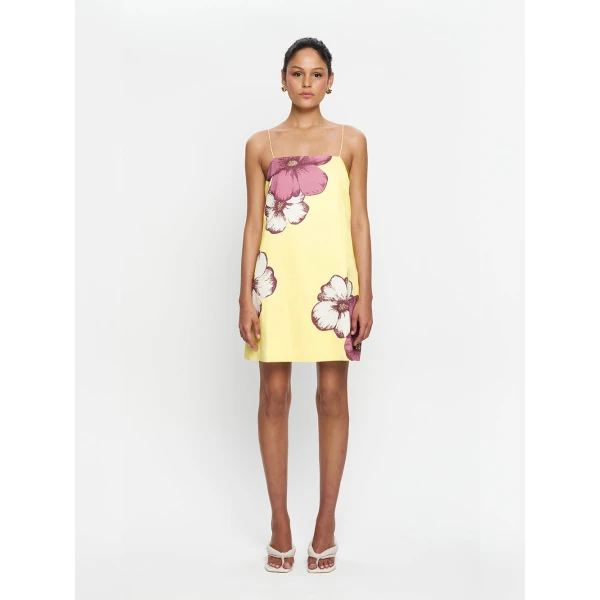 Kivari Paros Mini Dress in Butter, view 2
