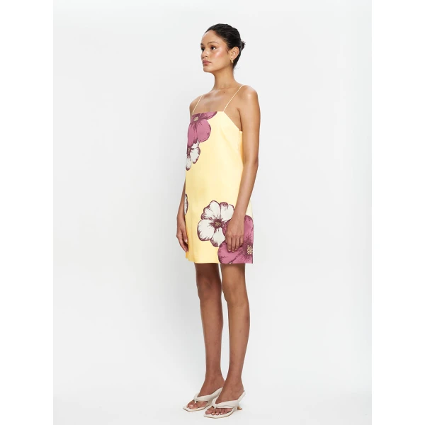 Kivari Paros Mini Dress in Butter, view 3