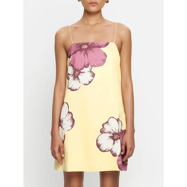 Kivari Paros Mini Dress in Butter, view 6