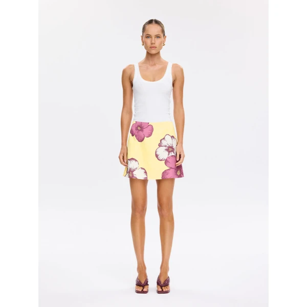 Kivari Paros Mini Skirt in Butter, view 2