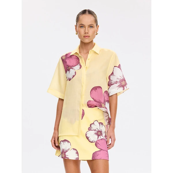 Kivari Paros Shirt in Butter, view 2