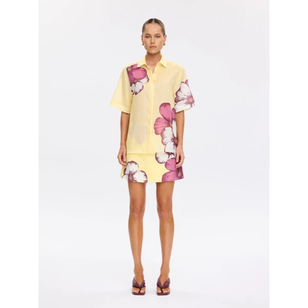 Kivari Paros Shirt in Butter, view 6