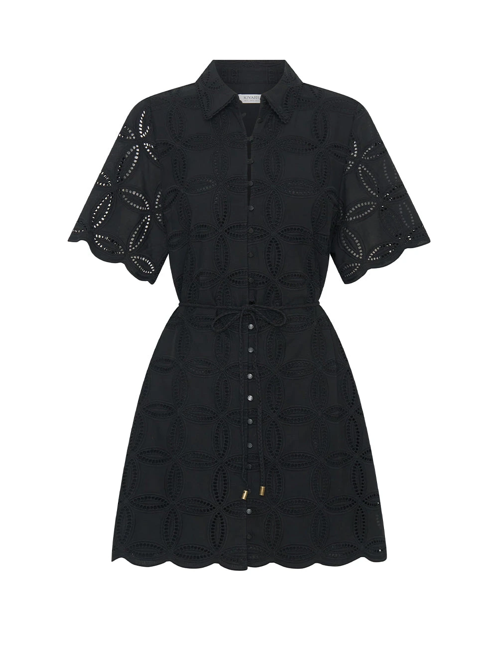 KIVARI Rio Mini Shirt Dress in Black