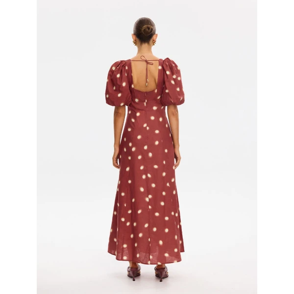 Kivari Saro Maxi Dress in Brick, view 4