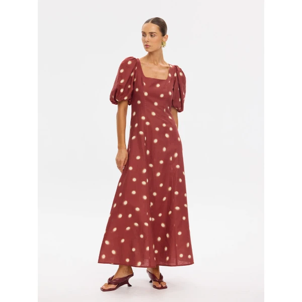 Kivari Saro Maxi Dress in Brick, view 6
