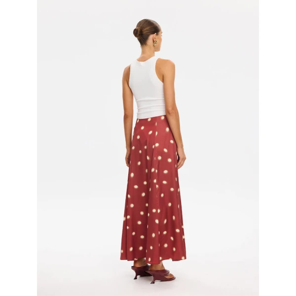 Kivari Saro Maxi Skirt in Brick, view 4