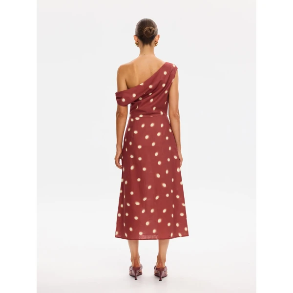 Kivari Saro Midi Dress in Brick, view 5