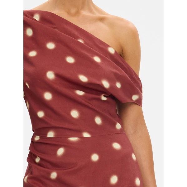 Kivari Saro Midi Dress in Brick, view 6