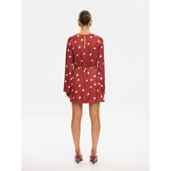 Kivari Saro Mini Dress in Brick, view 4