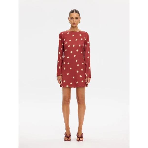 Kivari Saro Mini Dress in Brick, view 6