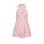 Kivari Sia Halter Playsuit in Pink