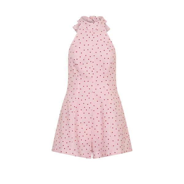 Sia Halter Playsuit in Pink