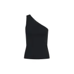 Kivari Tallulah One Shoulder Tank in Black Top