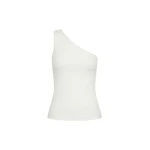 Kivari Tallulah One Shoulder Tank in Ivory Top