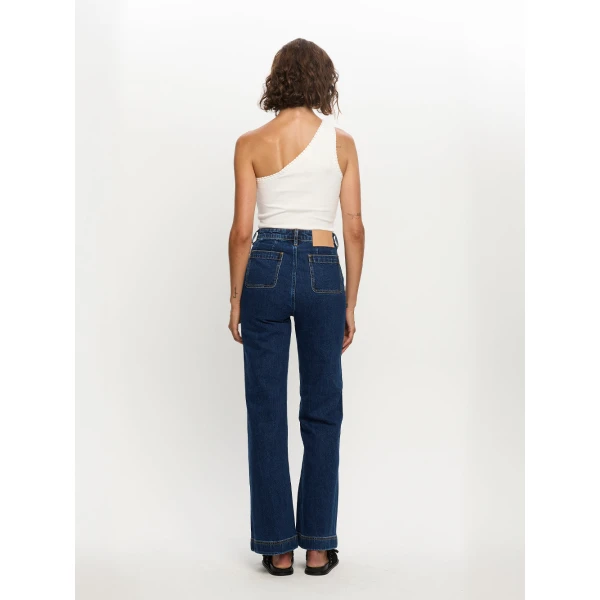 Kivari Tallulah One Shoulder Tank in Ivory Top, view 4