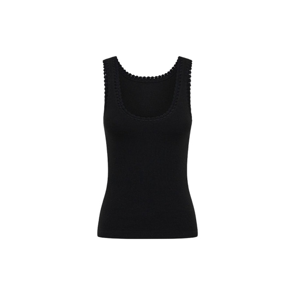 Kivari Tallulah Scoop Tank in Black Top