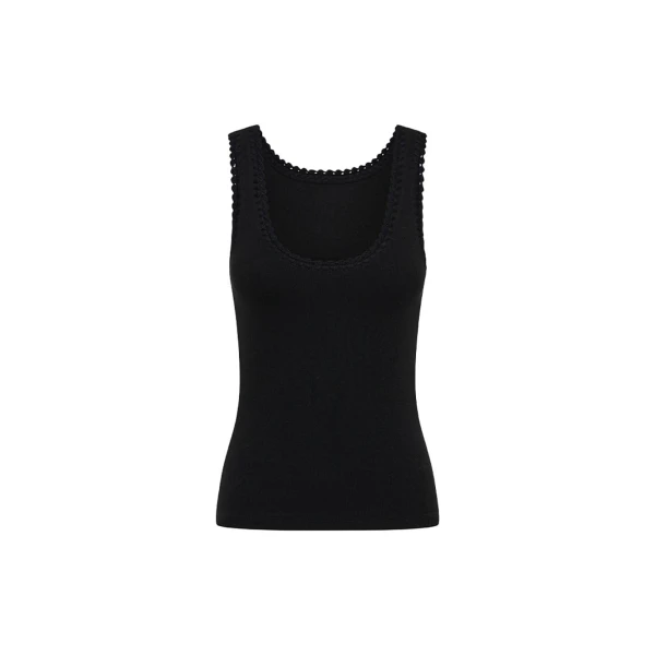Kivari Tallulah Scoop Tank in Black Top