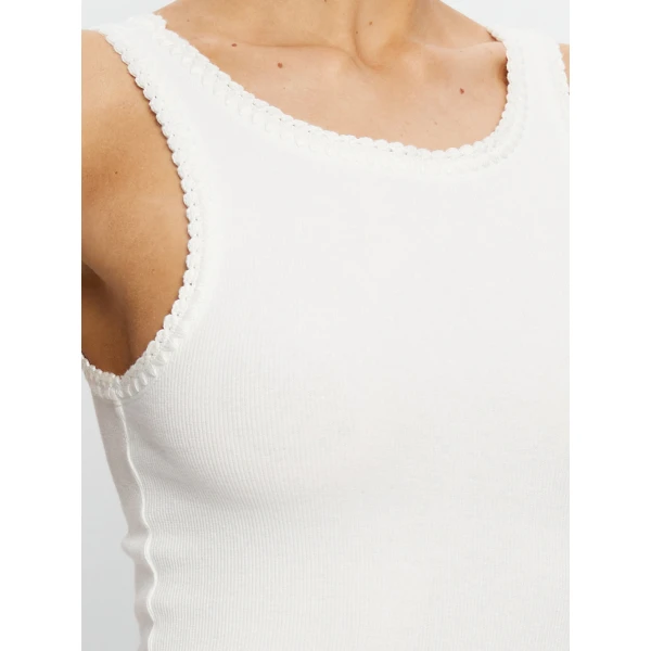 Kivari Tallulah Scoop Tank in Ivory Top, view 5