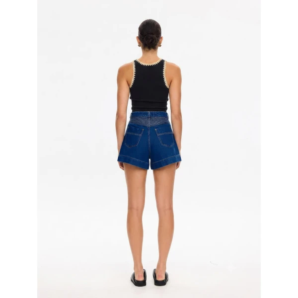Kivari Tallulah Spliced Tank in Black Cream Top, view 4