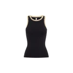 Kivari Tallulah Spliced Tank in Black Cream Top