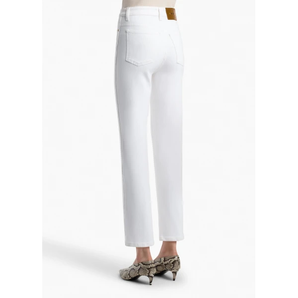 Khaite Abigail Stretch Jean in White, view 4
