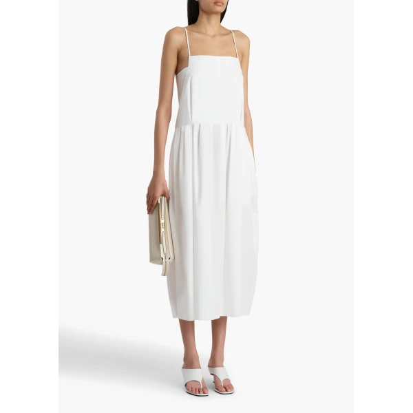 Khaite Adira Dress in Chalk, view 2
