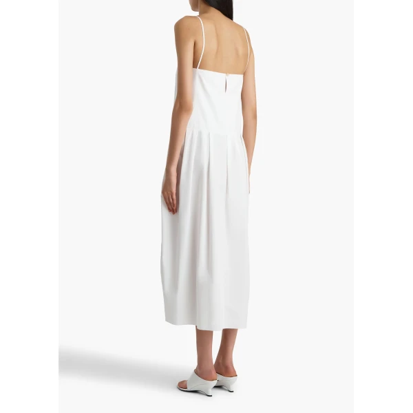Khaite Adira Dress in Chalk, view 4