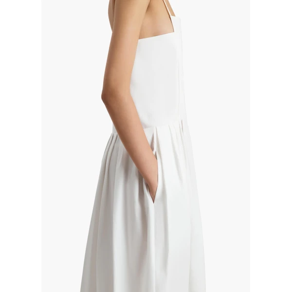 Khaite Adira Dress in Chalk, view 6