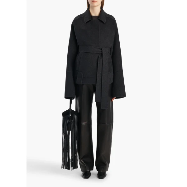 Khaite Alder Jacket in Charcoal Wool, view 2