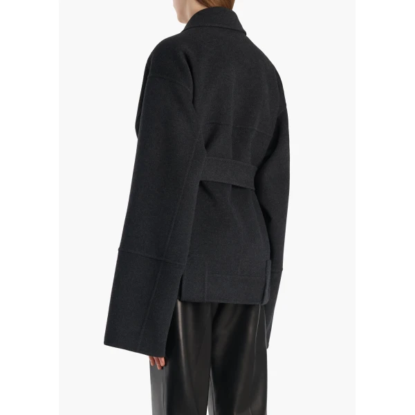 Khaite Alder Jacket in Charcoal Wool, view 4