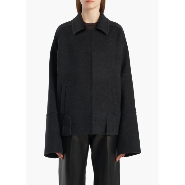Khaite Alder Jacket in Charcoal Wool, view 6