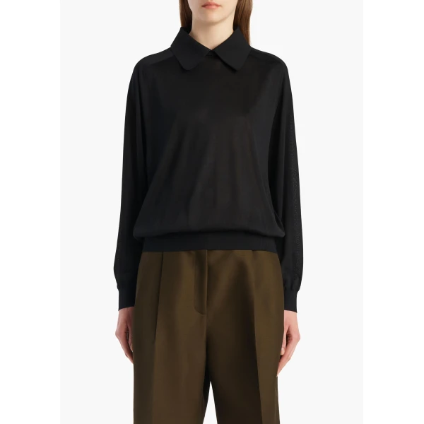 Khaite Alexa Top in Black, view 3