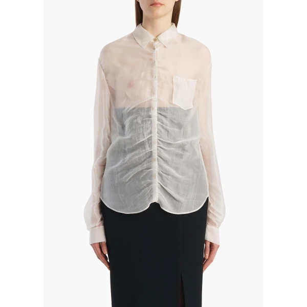 Khaite Allie Top in Chalk, view 3