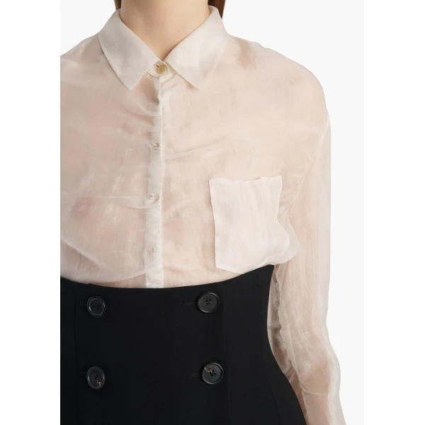 Khaite Allie Top in Chalk, view 5