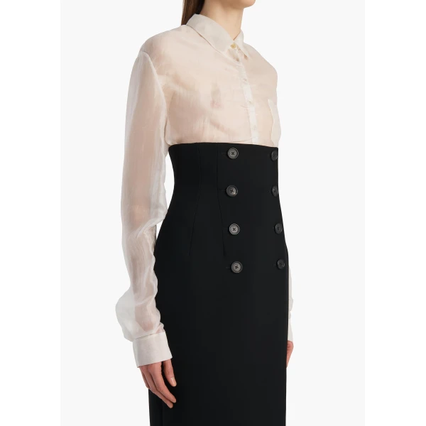 Khaite Allie Top in Chalk, view 6