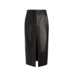 Khaite Anden Skirt in Black Leather