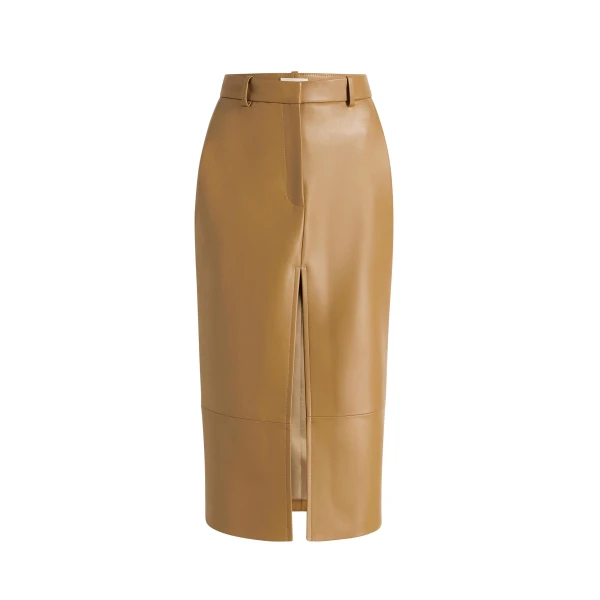 Anden Skirt in Golden Ochre Leather