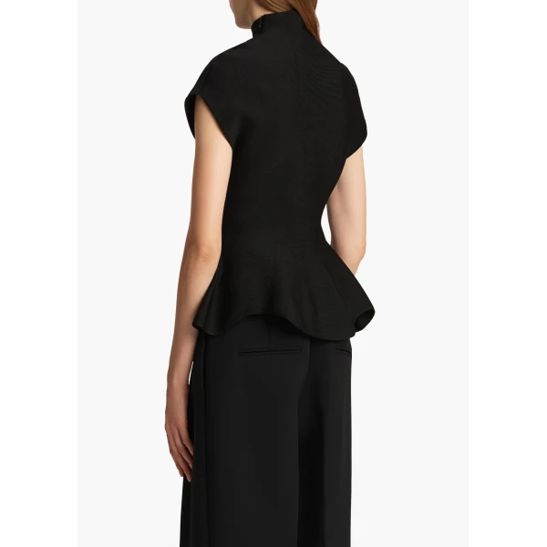 Khaite Andra Top in Black, view 4
