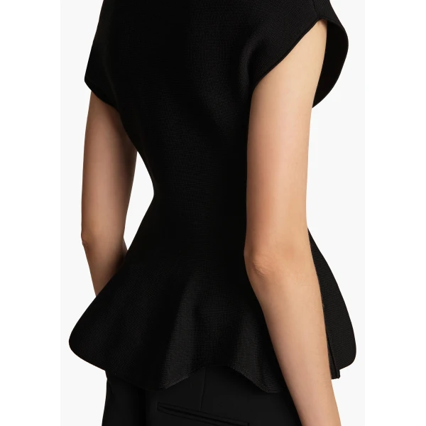 Khaite Andra Top in Black, view 6