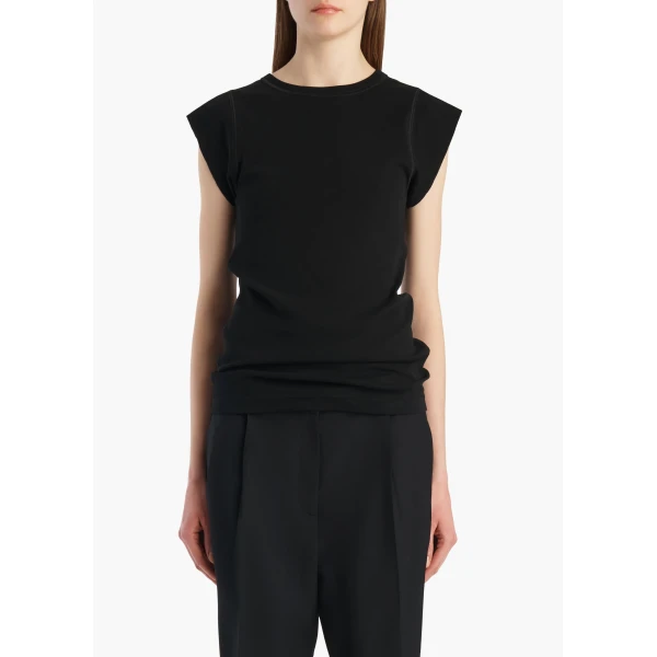 Khaite Angel Top in Black, view 3