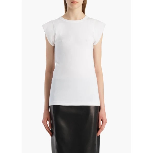 Khaite Angel Top in Chalk, view 3