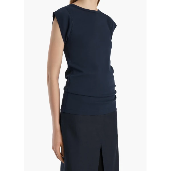 Khaite Angel Top in Dark Navy, view 5