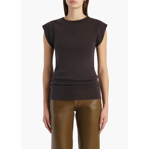 Khaite Angel Top in Dark Umber, view 3