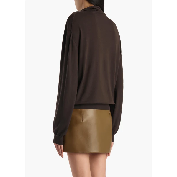 Khaite Annette Sweater in Espresso, view 4