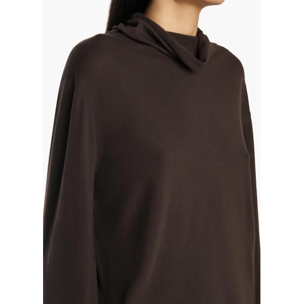 Khaite Annette Sweater in Espresso, view 5