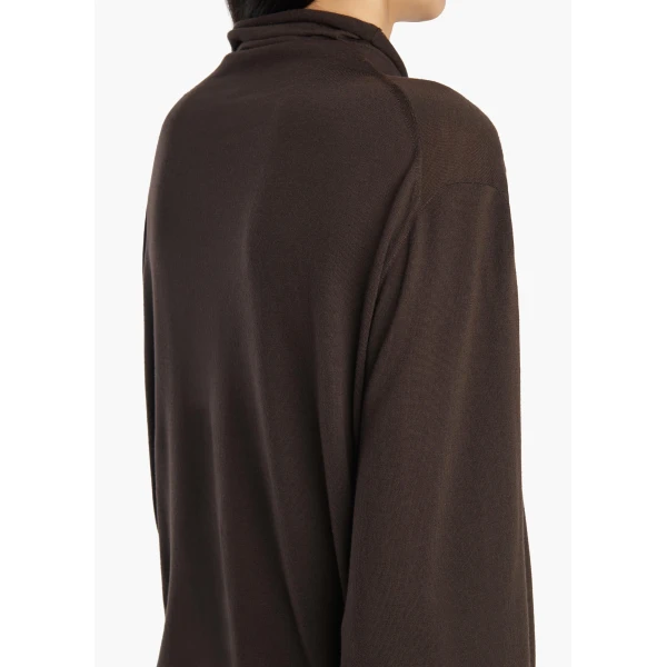 Khaite Annette Sweater in Espresso, view 6