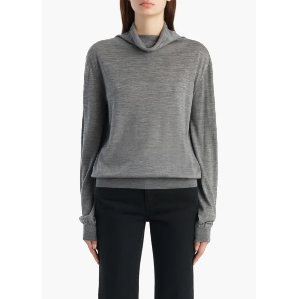 Khaite Annette Sweater in Sterling, view 3