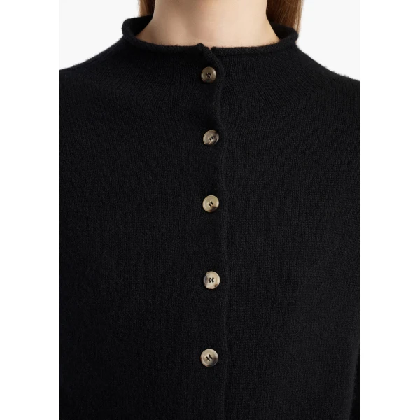Khaite Annora Cardigan in Black, view 5