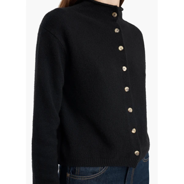 Khaite Annora Cardigan in Midnight Navy, view 4