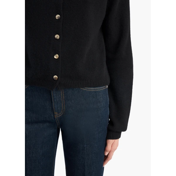 Khaite Annora Cardigan in Midnight Navy, view 5